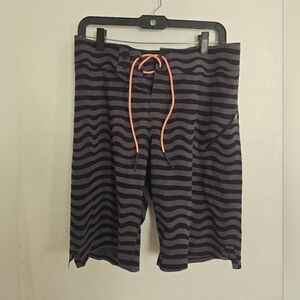 Lululemon El Current Shorts Size 32 In Black And Grey